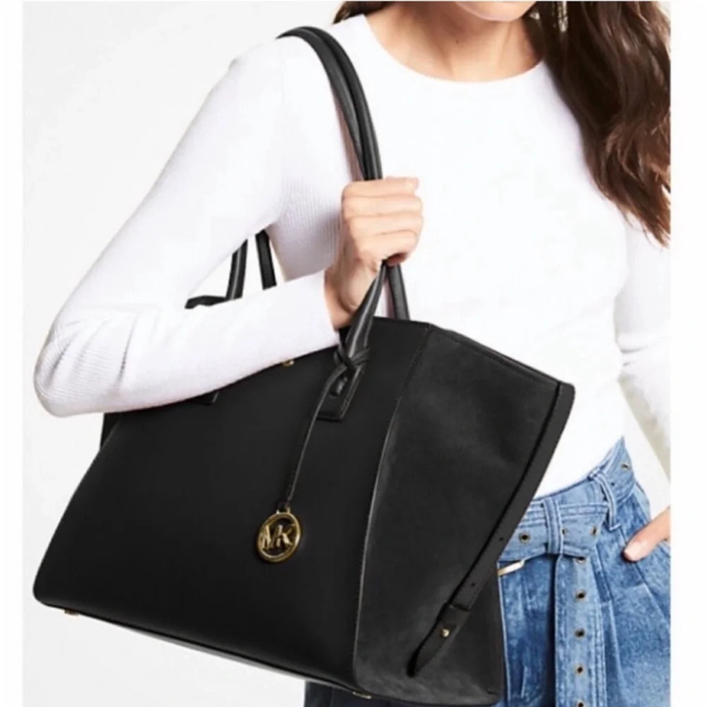Michael Kors Avril XL Black Tote Shoulder Bag